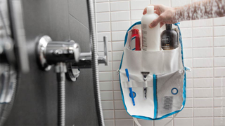 Genius Suction Cup Shower Bag Makes Dorm Bathrooms Infinitely Less Gross